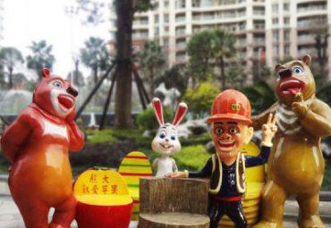 玻璃钢户外桌凳景观雕塑