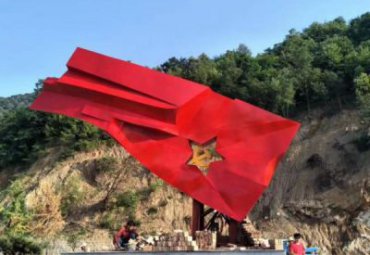 景区不锈钢景观党建雕塑