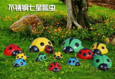 街道不锈钢动物瓢虫雕塑