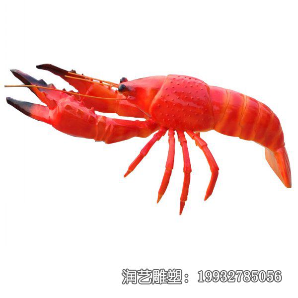 城市玻璃钢动物龙虾雕塑 城市玻璃钢动物龙虾雕塑