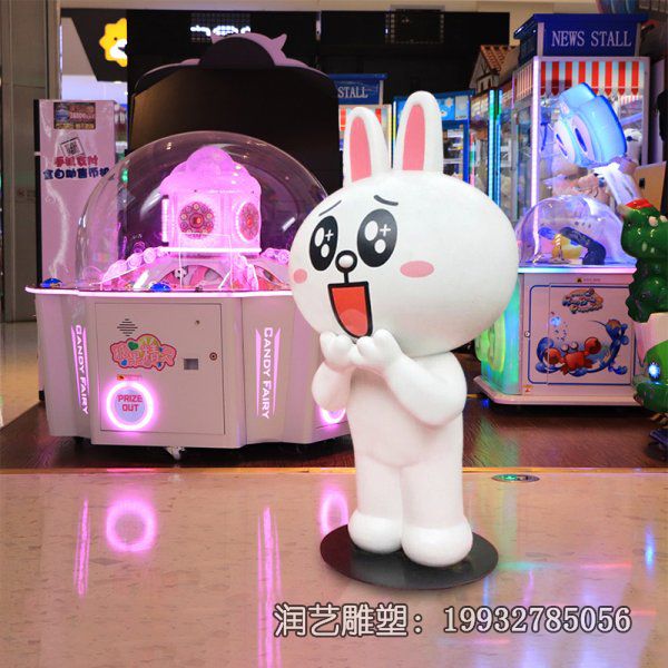 城市玻璃钢卡通可妮兔雕塑 城市玻璃钢卡通可妮兔雕塑