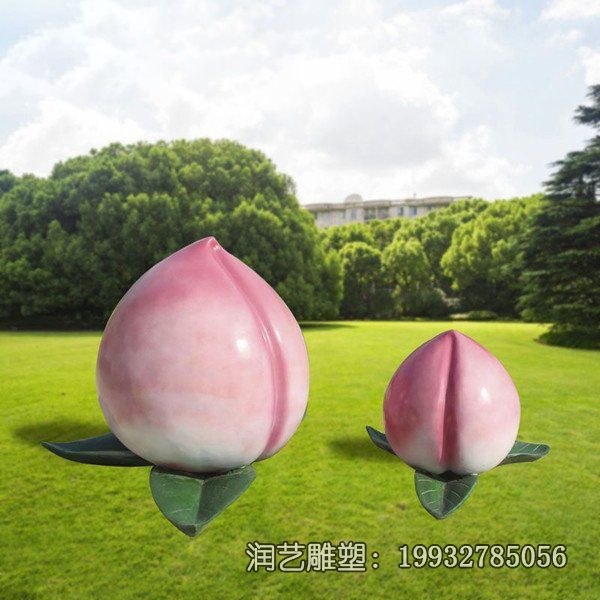 玻璃钢城市景观桃雕塑 玻璃钢城市景观桃雕塑