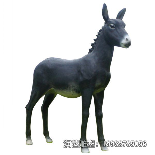 玻璃钢园林驴雕塑 玻璃钢园林驴雕塑