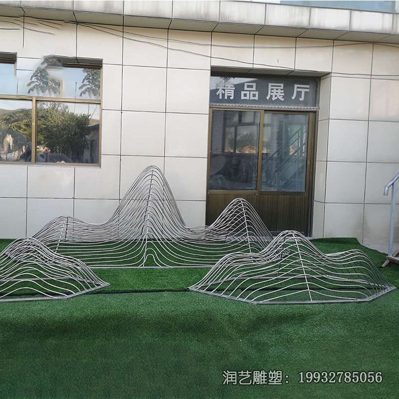 抽象不锈钢假山景观雕塑 抽象不锈钢假山景观雕塑