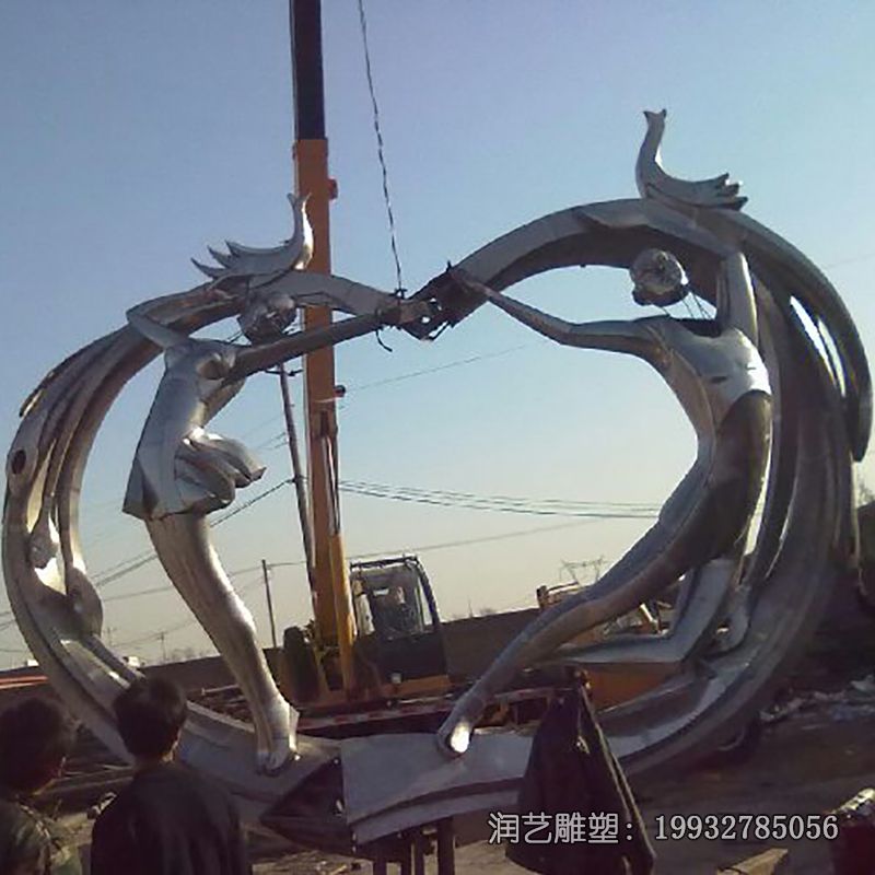 街道不锈钢抽象跳舞雕塑 街道不锈钢抽象跳舞雕塑