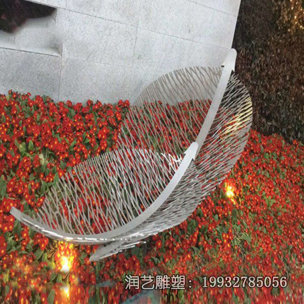 小区不锈钢景观树叶雕塑 小区不锈钢景观树叶雕塑
