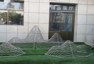 抽象不锈钢假山景观雕塑