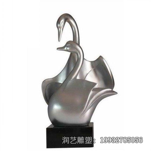 酒店不锈钢动物天鹅雕塑 酒店不锈钢动物天鹅雕塑