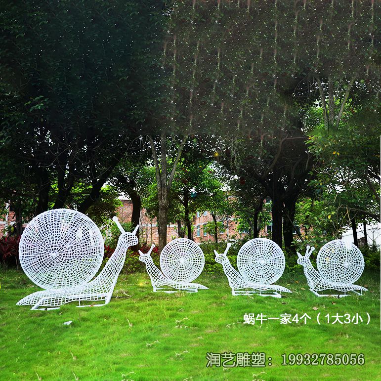 不锈钢草坪动物蜗牛雕塑 不锈钢草坪动物蜗牛雕塑