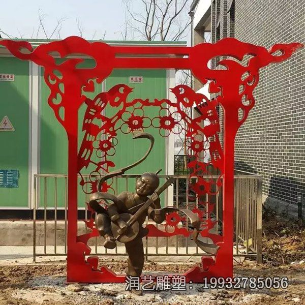 不锈钢小区景观剪纸雕塑 不锈钢小区景观剪纸雕塑