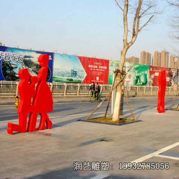 抽象不锈钢街道人物雕塑 抽象不锈钢街道人物雕塑