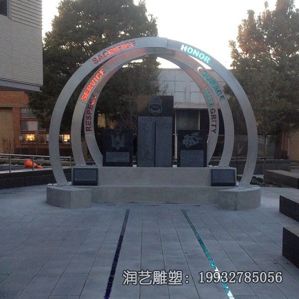 不锈钢街道景观拱门雕塑 不锈钢街道景观拱门雕塑