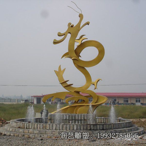 城市抽象不锈钢龙雕塑 城市抽象不锈钢龙雕塑