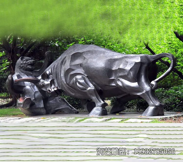 不锈钢公园牛雕塑 不锈钢公园牛雕塑