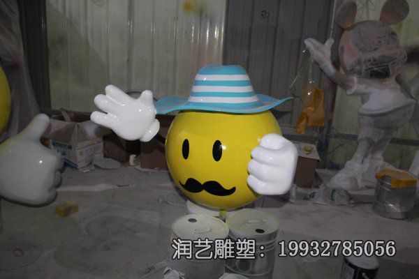 景观玻璃钢城市笑脸雕塑 景观玻璃钢城市笑脸雕塑