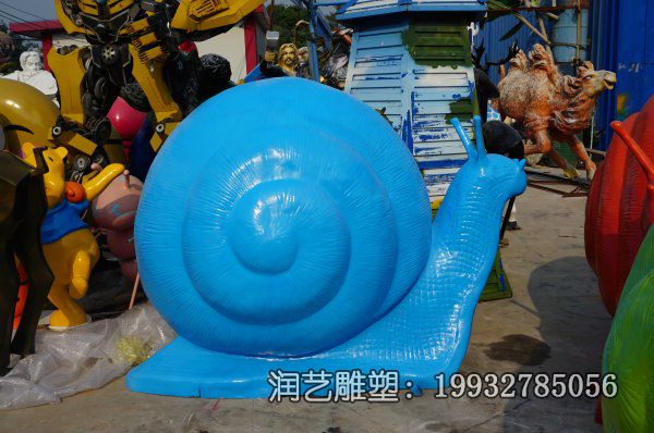 广场玻璃钢动物蜗牛雕塑 广场玻璃钢动物蜗牛雕塑