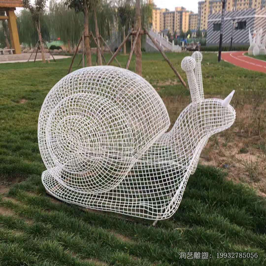 小区不锈钢动物蜗牛雕塑 小区不锈钢动物蜗牛雕塑