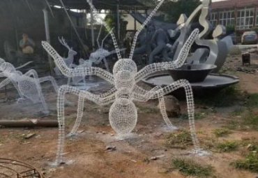 街道不锈钢蚂蚁动物雕塑