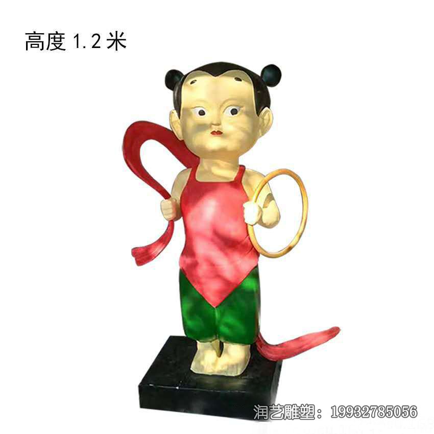 园林玻璃钢人物哪吒雕塑 园林玻璃钢人物哪吒雕塑