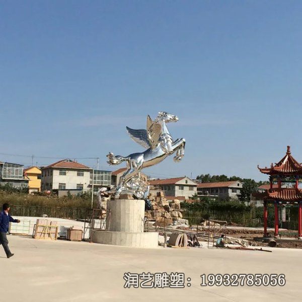 景区不锈钢马动物雕塑 景区不锈钢马动物雕塑
