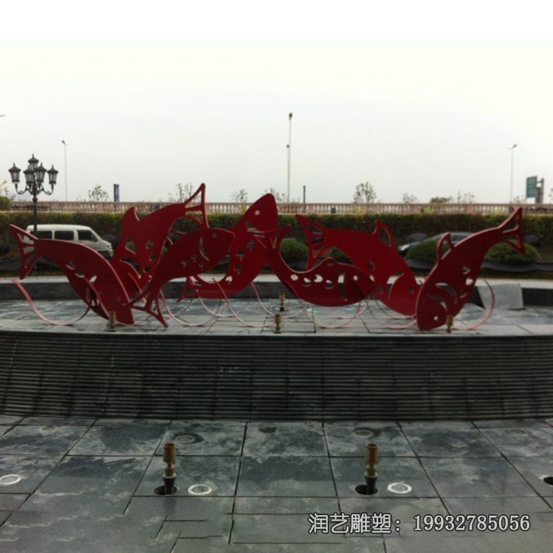 城市抽象不锈钢鱼雕塑 城市抽象不锈钢鱼雕塑