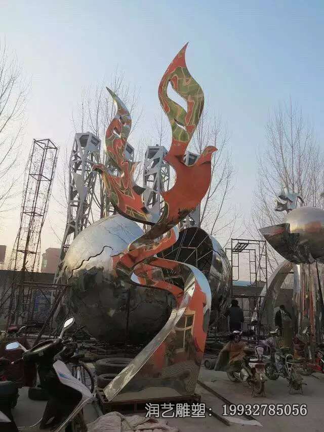 抽象不锈钢大雁动物雕塑 抽象不锈钢大雁动物雕塑