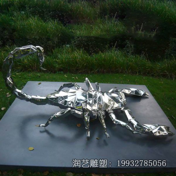 不锈钢户外蝎子雕塑 不锈钢户外蝎子雕塑