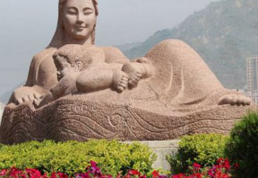 公园母子石雕