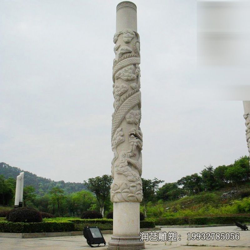 广场景观石雕龙柱 广场景观石雕龙柱