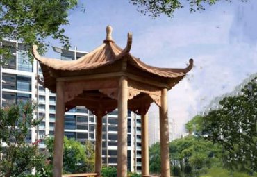 小区景观石雕凉亭