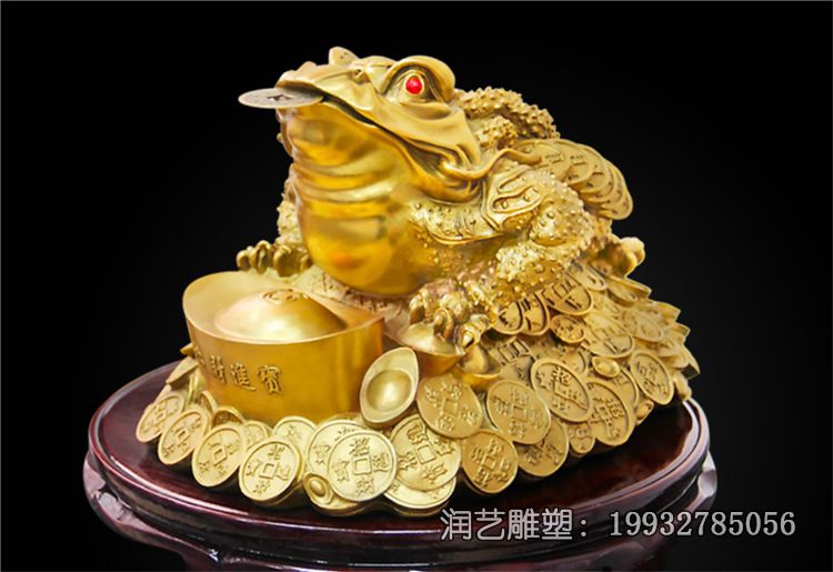 铜雕企业金蟾动物雕塑 铜雕企业金蟾动物雕塑