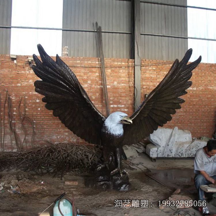 广场动物铜雕老鹰雕塑 广场动物铜雕老鹰雕塑