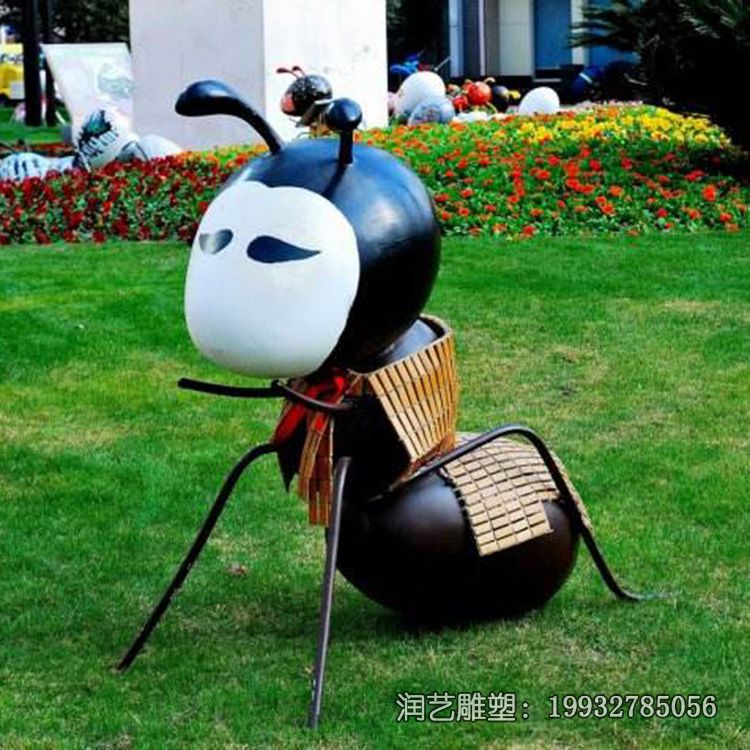 草坪动物玻璃钢蚂蚁雕塑 草坪动物玻璃钢蚂蚁雕塑