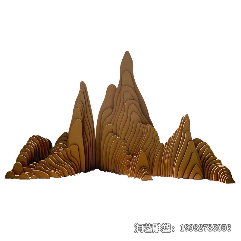 草坪不锈钢假山雕塑 草坪不锈钢假山雕塑