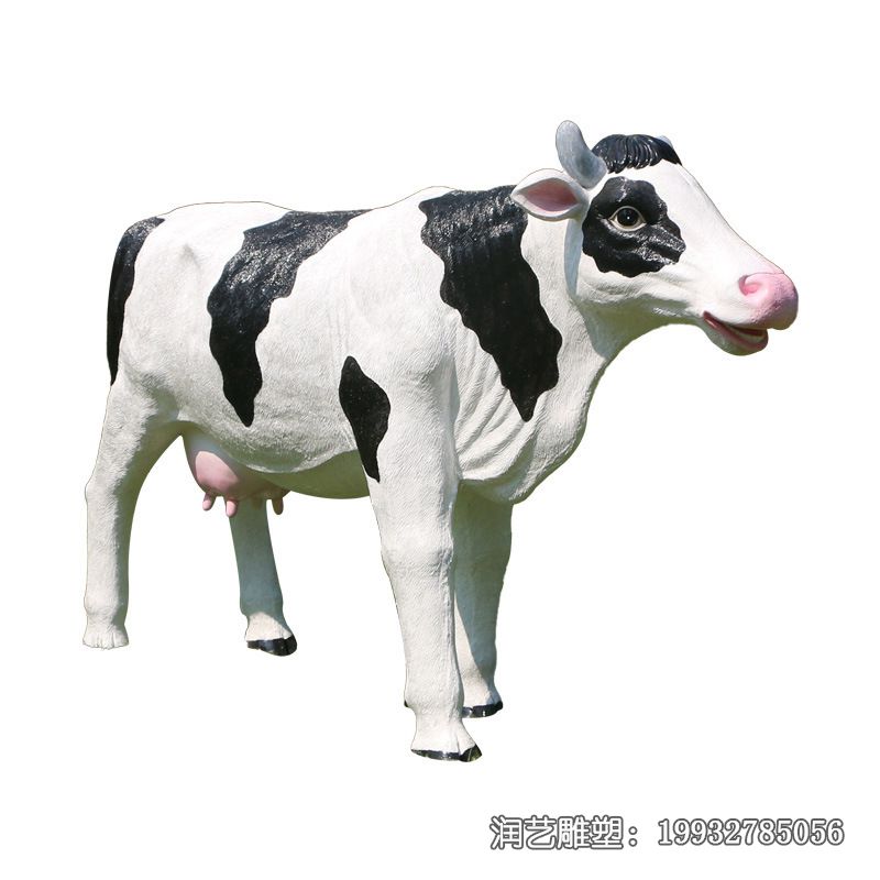 草坪玻璃钢奶牛雕塑 草坪玻璃钢奶牛雕塑