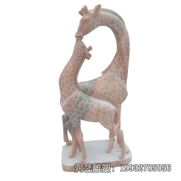 小区动物长颈鹿石雕 小区动物长颈鹿石雕