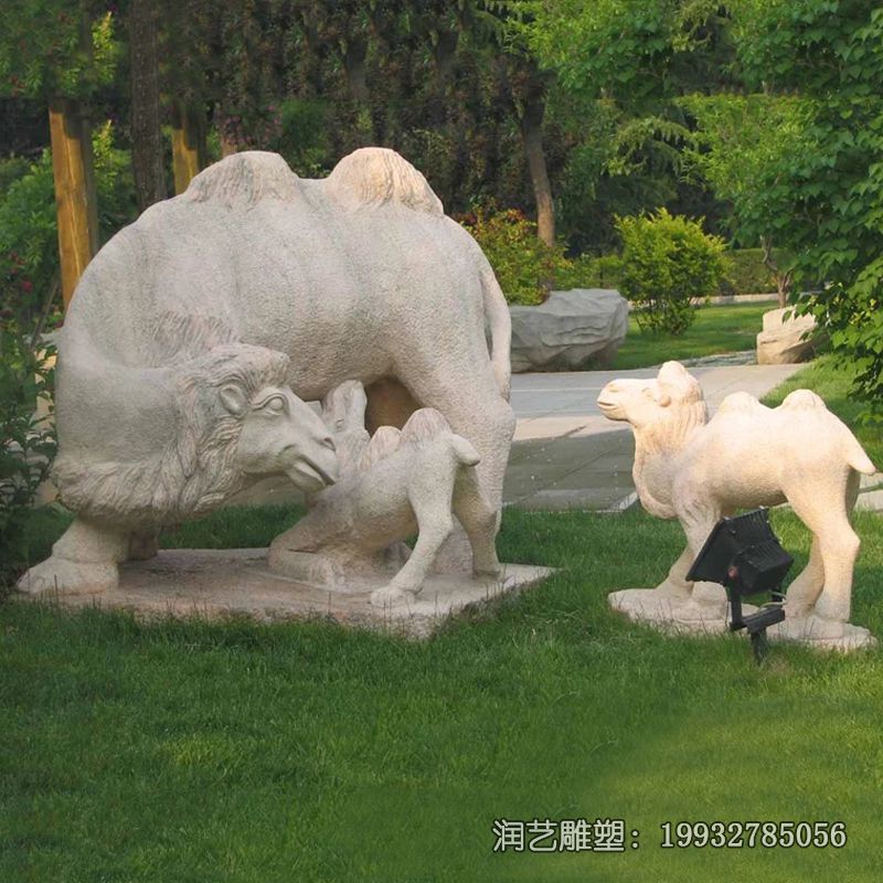 园林骆驼动物石雕 园林骆驼动物石雕