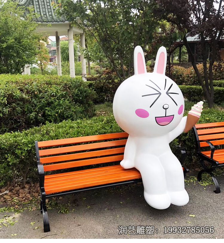 城市玻璃钢可妮兔雕塑 城市玻璃钢可妮兔雕塑