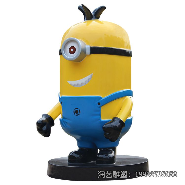 公司玻璃钢小黄人雕塑 公司玻璃钢小黄人雕塑
