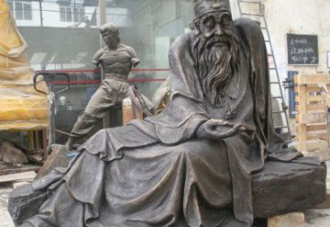 广场张仲景人物铜雕