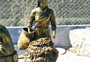 园林茶文化人物铜雕