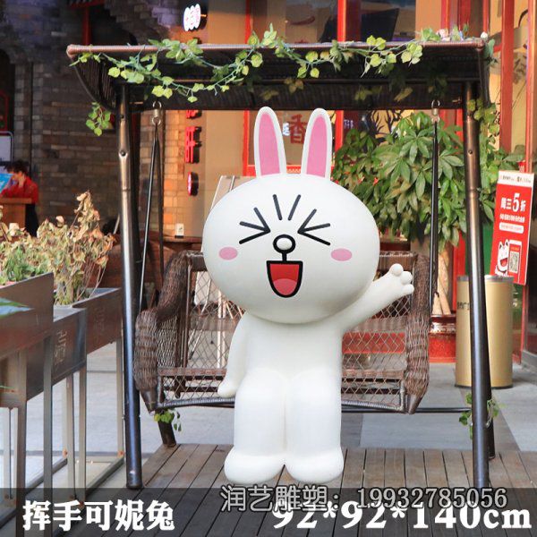 酒店玻璃钢可妮兔雕塑 酒店玻璃钢可妮兔雕塑