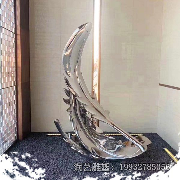 酒店不锈钢景观羽毛雕塑 酒店不锈钢景观羽毛雕塑