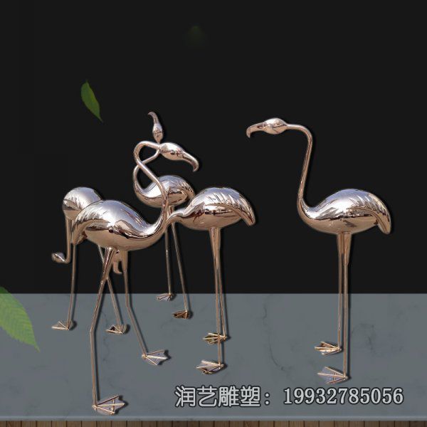 城市火烈鸟不锈钢雕塑 城市火烈鸟不锈钢雕塑