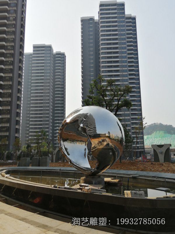 不锈钢户外景观球形雕塑 不锈钢户外景观球形雕塑