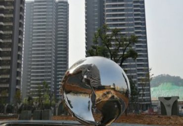 不锈钢户外景观球形雕塑