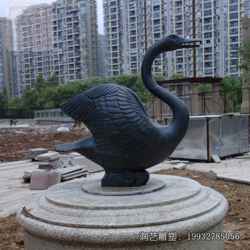 户外天鹅动物铜雕 户外天鹅动物铜雕