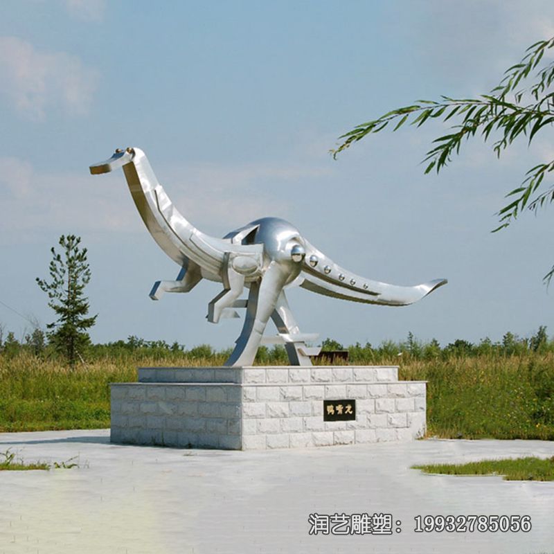 商场不锈钢恐龙动物雕塑 商场不锈钢恐龙动物雕塑