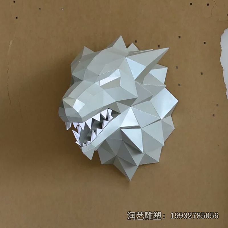 企业不锈钢狼动物雕塑 企业不锈钢狼动物雕塑