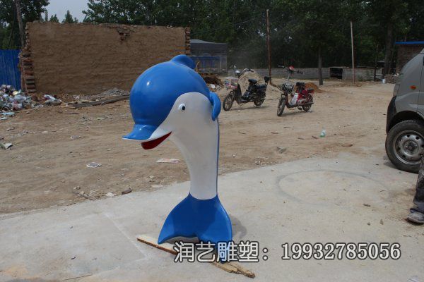 景区玻璃钢海豚雕塑 景区玻璃钢海豚雕塑